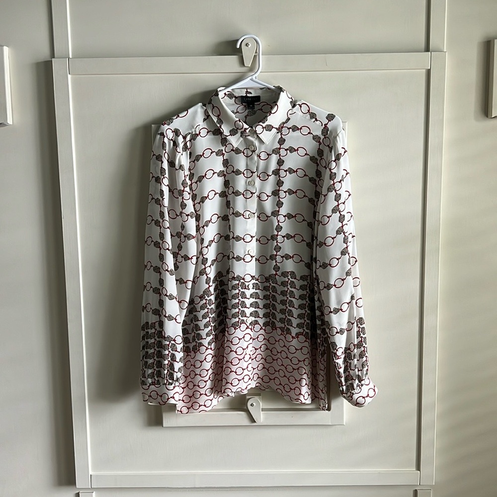 Women’s Carlisle Collection Silk Button Down Blouse Size 16